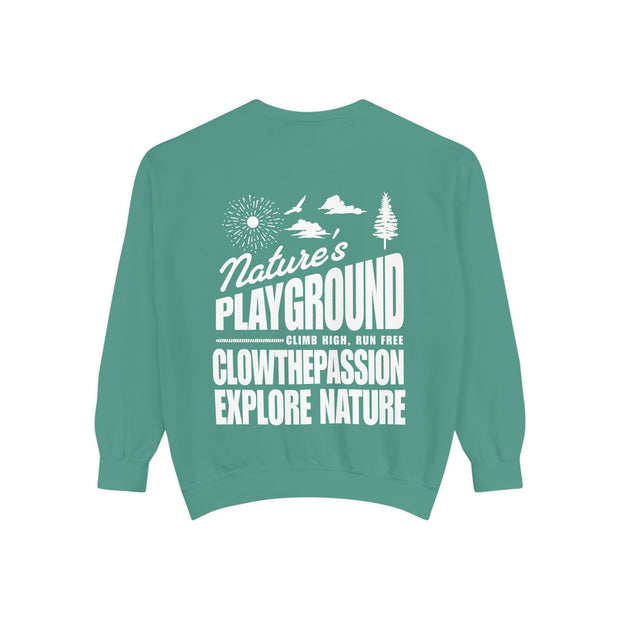 CLOWS NATURE'S PLAYGROUND  Garment-Dyed Sweatshirt