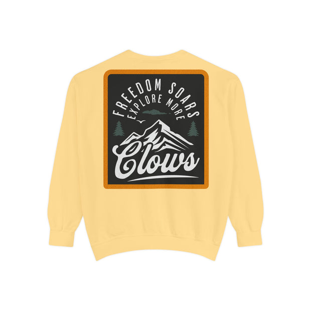 CLOWS FREEDOM SOARS Garment-Dyed Sweatshirt