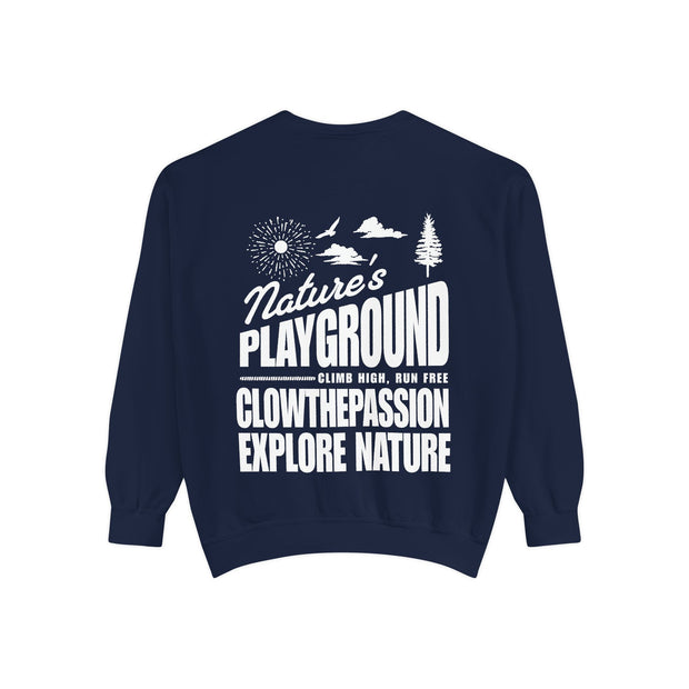 CLOWS NATURE'S PLAYGROUND  Garment-Dyed Sweatshirt