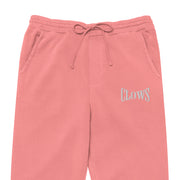 CLOWS Embroidered pigment-dyed sweatpants