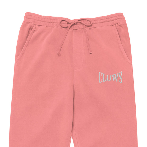 CLOWS Embroidered pigment-dyed sweatpants